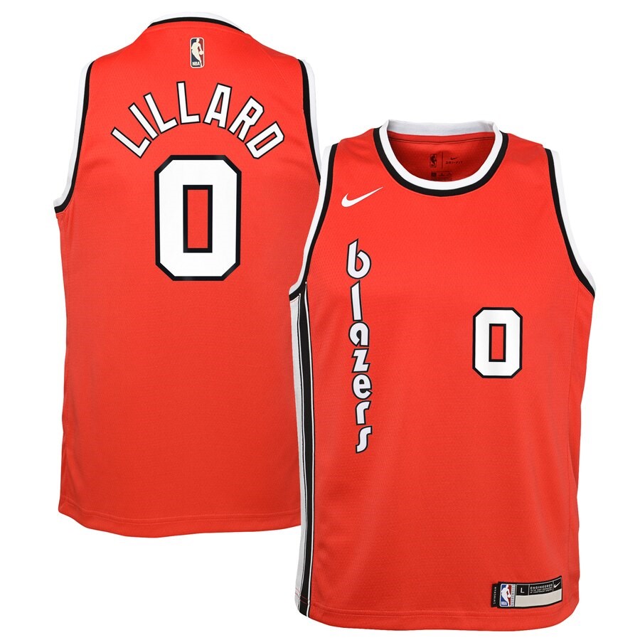 Portland Trail Blazers Damian Lillard Nike Red Hardwood Classics ...